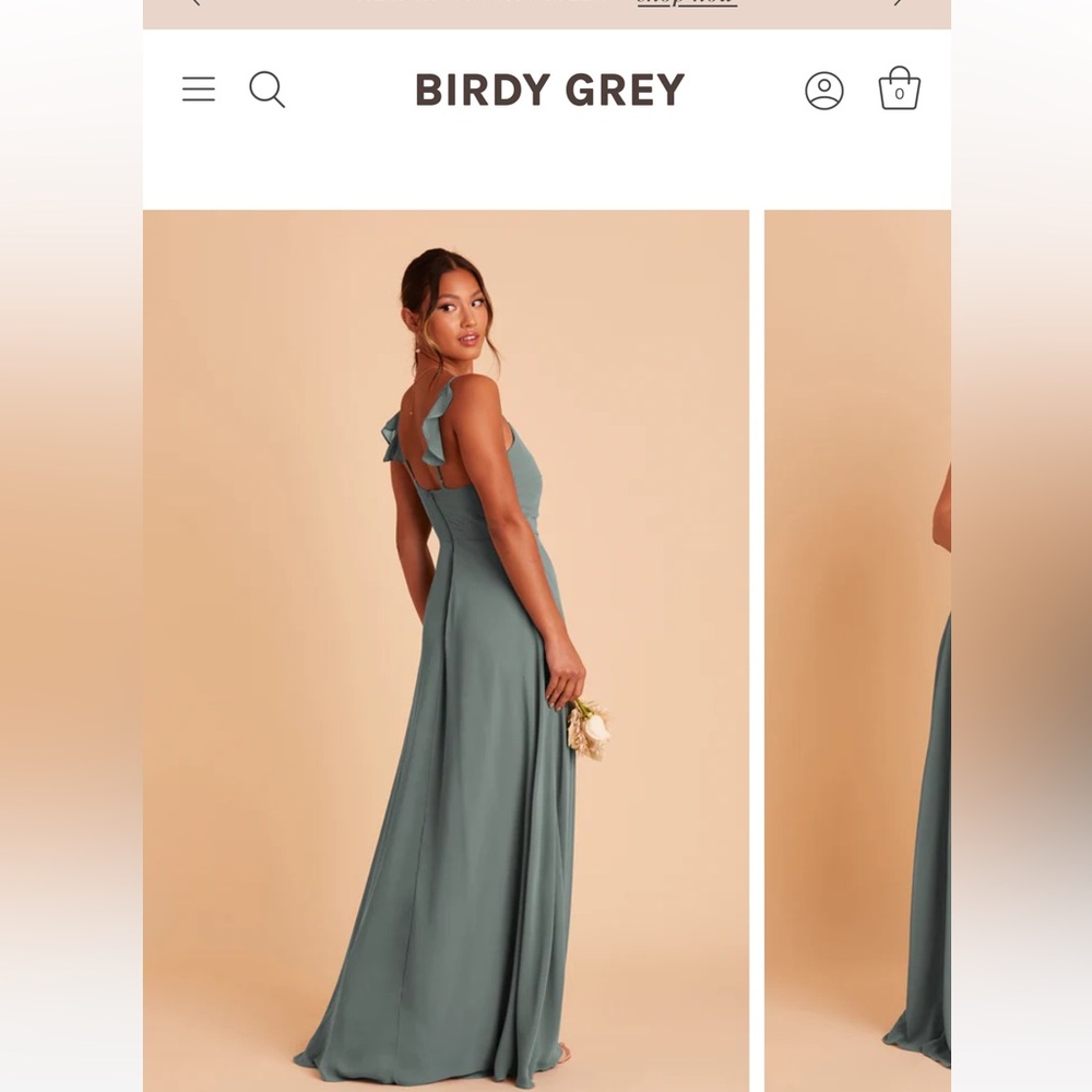 Birdy Grey Adelle Dress Chiffon Sea Glass - Size Medium